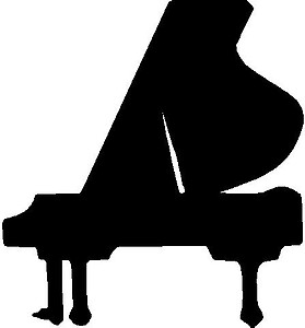 Piano, Vinyl cut decal