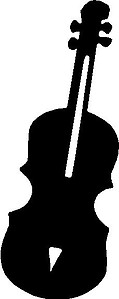 Violin, Vinyl cut decal