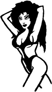 Girl in bikini, Vinyl decal sticker