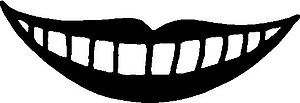 Smily Face, Nothing but teeth and lips, Vinyl cut decal