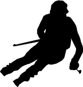 Skier, Vinyl cut decal