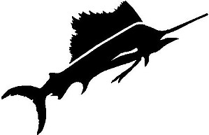 Sword Fish, Vinyl cut decal