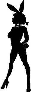 Playboy Bunny, Hot woman, Vinyl cut decal