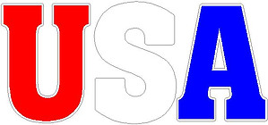 USA, Full color decal, comes in Red, White and Blue Only