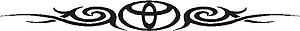 Toyota Logo with Tribal, Windshield Banner
