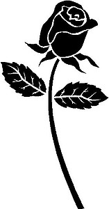 Long Stem Rose, Vinyl cut decal