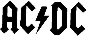 AC DC , Vinyl cut decal