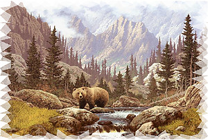 Bear Scene RV Mural for the back of your RV by the Square Foot