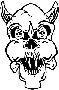 Devil Skull, Vinyl cut decal