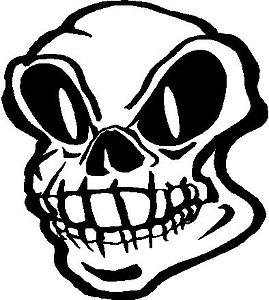 Skull, Vinyl cut decal