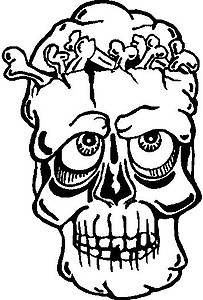 Skull, Vinyl cut decal