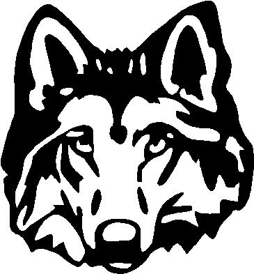 Wolf Head, Vinyl cut decal