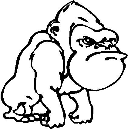 Angry Gorilla, Vinyl cut decal