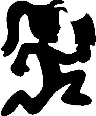 Hatchet Man, Girl, Vinyl cut decal