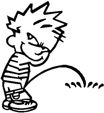 Calvin peeing, Vinyl decal Sticker