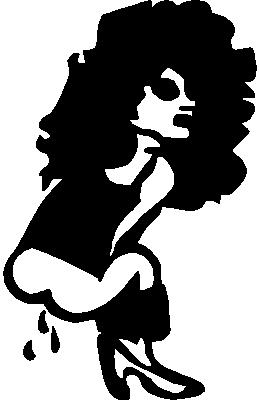 Girl peeing, Vinyl decal Sticker