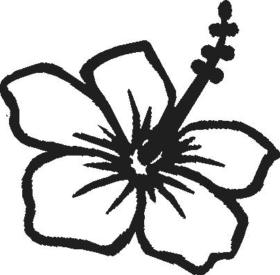 Hibiscus Flower, Vinyl cut decal