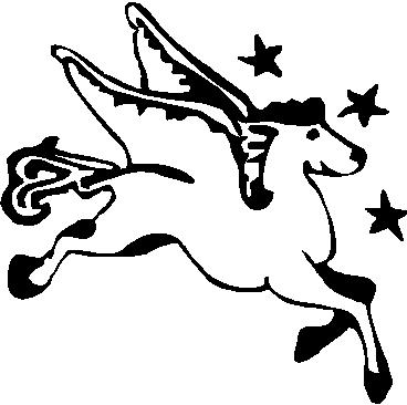 Unicorn with wings, Vinyl decal sticker