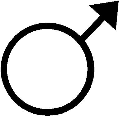 Man's symbol, Vinyl decal sticker