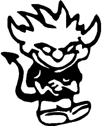 Calvin the devil, Vinyl decal sticker