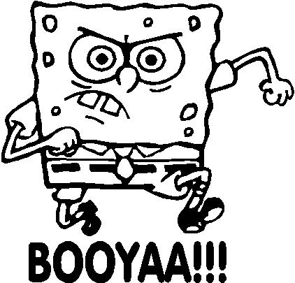 Sponge bob square pants, Booyaa!, Vinyl decal sticker