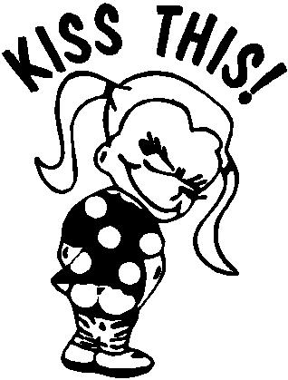 Kiss This! Calvins girl friend, Vinyl decal sticker