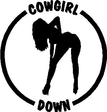 Cowgirl Down, Vinyl cut decal