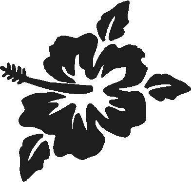 Hibiscus Flower, Vinyl cut Decal sticker