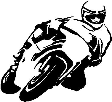 Motorcycle, Vinyl cut decal