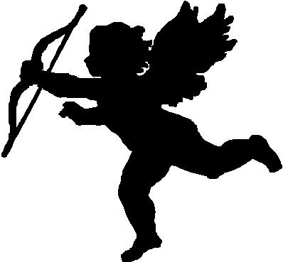 Cupid, Angel with bow and arrow, Vinyl cut decal