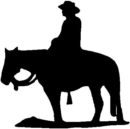 Cowboy and Horse, Vinyl cut decal