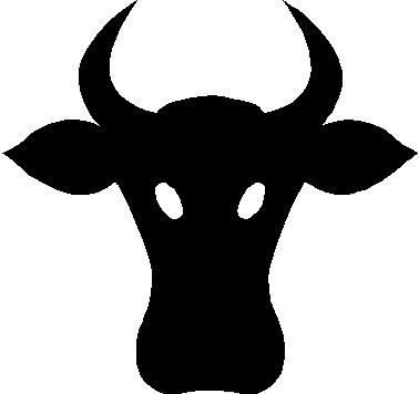 Bull Head, Vinyl cut decal