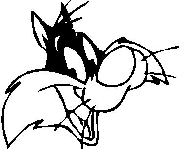 Sylvester the cat , cartoon, Vinyl cut decal