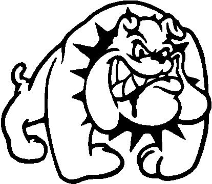 Mean Bull Dog, Vinyl cut decal