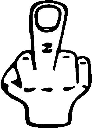 Middle Finger, Flipping you off, Giving you the Bird, Your age, Vinyl cut decal