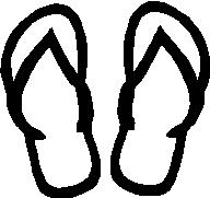 Mens, Flip Flops, stick people, vinyl decal sticker