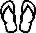 Boys, Flip Flops, stick people, vinyl decal sticker