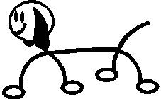 Boy Dog, stick people, vinyl decal sticker