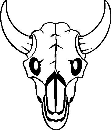 Bull, Skull, Vinyl cut decal