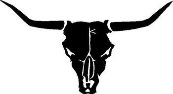 Bull, Skull, Horns, Vinyl cut decal