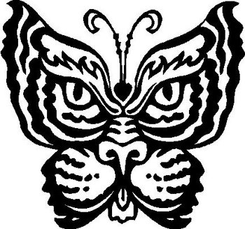 Tigar Butterfly, Vinyl cut decal
