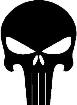 Punisher logo, Vinyl cut decal