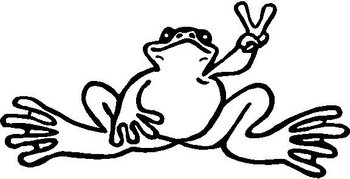 Peace frog, Vinyl cut decal