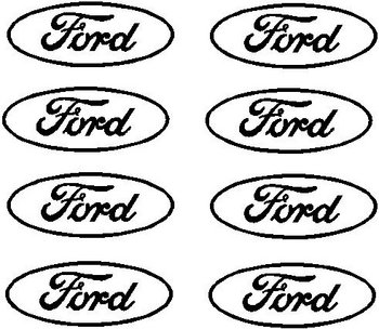 Little Ford Logo, 8ea, Vinyl decal sticker