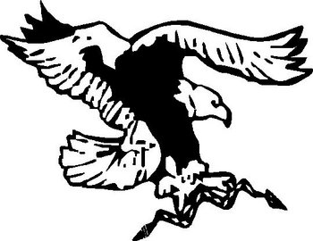 Eagle holding a snake, Vinyl decal sticker