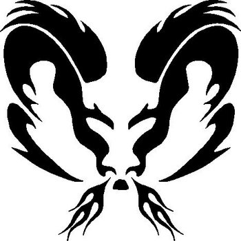 Tribal Flame Ram Head, Vinyl cut decal