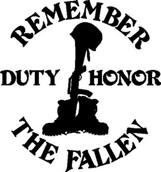 Remember The Fallen, Duty, Honor, Vinyl cut decal