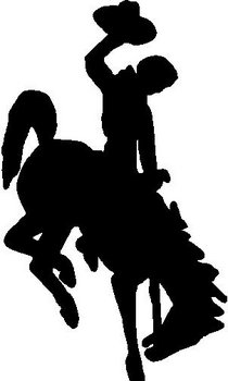 Wyoming Bucking Horse, Vinyl decal Sticker