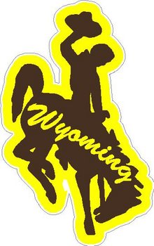 Wyoming Bucking Horse, Vinyl decal Sticker