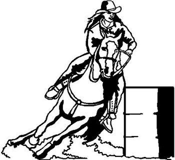 Barrel Racing, Vinyl cut decal